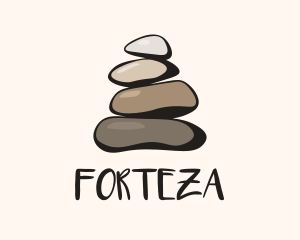 Brown Stone Stack Spa logo design