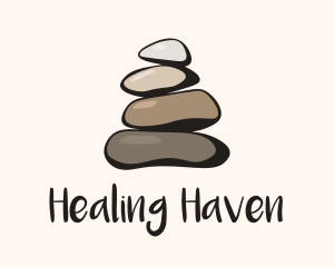 Treatment - Brown Stone Stack Spa logo design