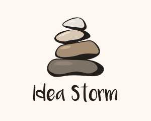 Brown Stone Stack Spa logo design