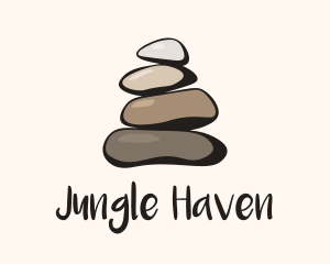 Brown Stone Stack Spa logo design