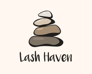 Brown Stone Stack Spa logo design