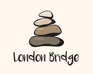 Brown Stone Stack Spa logo design