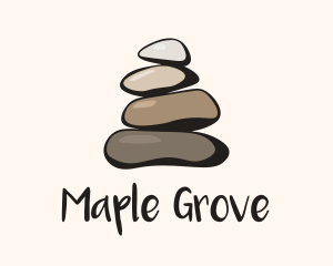 Brown Stone Stack Spa logo design