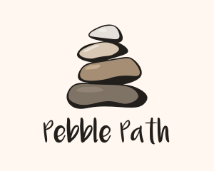 Pebble - Brown Stone Stack Spa logo design