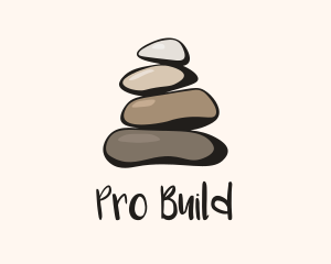 Brown Stone Stack Spa logo design