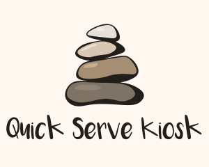 Brown Stone Stack Spa logo design