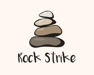 Brown Stone Stack Spa logo design