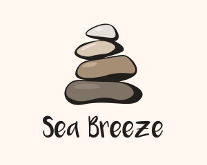 Brown Stone Stack Spa logo design