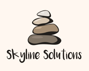 Brown Stone Stack Spa logo design