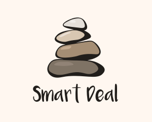 Brown Stone Stack Spa logo design