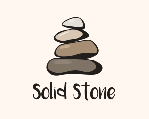 Rock - Brown Stone Stack Spa logo design