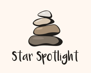 Brown Stone Stack Spa logo design