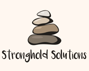 Brown Stone Stack Spa logo design