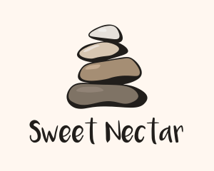 Brown Stone Stack Spa logo design