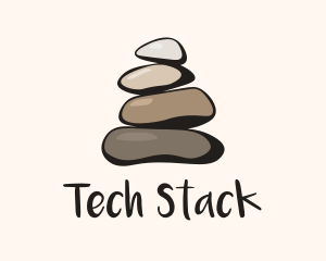 Stack - Brown Stone Stack Spa logo design