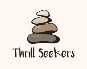 Brown Stone Stack Spa logo design