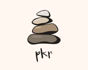 Brown Stone Stack Spa logo design