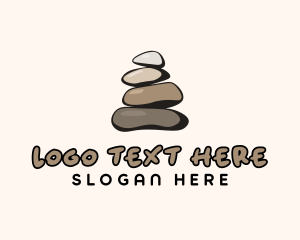 Brown - Brown Stone Stack Spa logo design