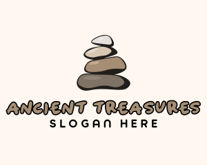 Brown Stone Stack Spa logo design