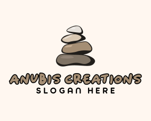 Brown Stone Stack Spa logo design