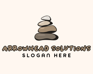 Brown Stone Stack Spa logo design