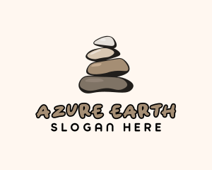 Brown Stone Stack Spa logo design