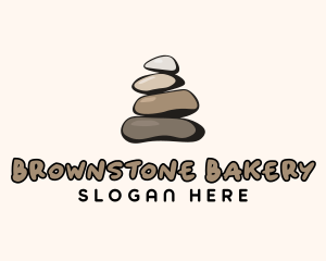 Brown Stone Stack Spa logo design