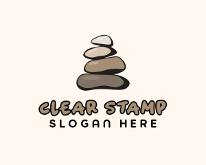 Brown Stone Stack Spa logo design