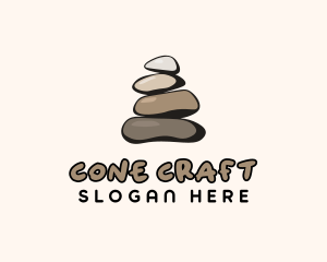 Brown Stone Stack Spa logo design