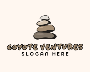 Brown Stone Stack Spa logo design