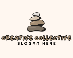 Brown Stone Stack Spa logo design