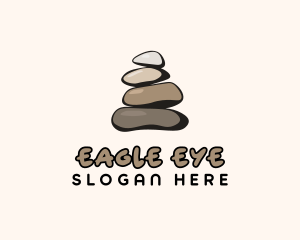 Brown Stone Stack Spa logo design