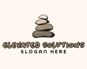 Brown Stone Stack Spa logo design