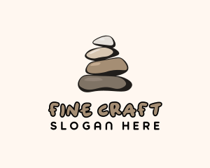 Brown Stone Stack Spa logo design