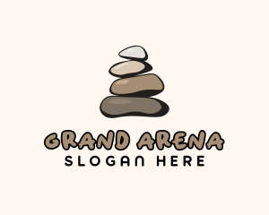 Brown Stone Stack Spa logo design