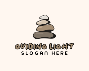 Brown Stone Stack Spa logo design