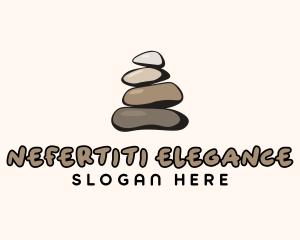 Brown Stone Stack Spa logo design