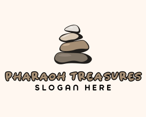 Brown Stone Stack Spa logo design