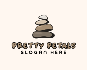 Brown Stone Stack Spa logo design