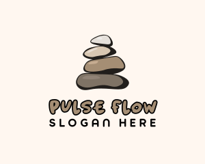 Brown Stone Stack Spa logo design