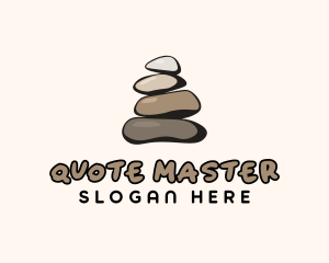 Brown Stone Stack Spa logo design