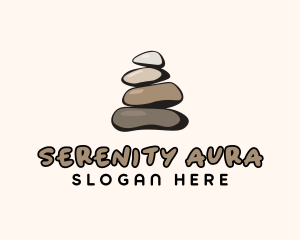 Brown Stone Stack Spa logo design