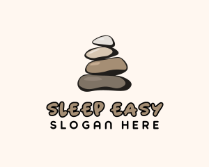 Brown Stone Stack Spa logo design