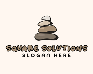 Brown Stone Stack Spa logo design