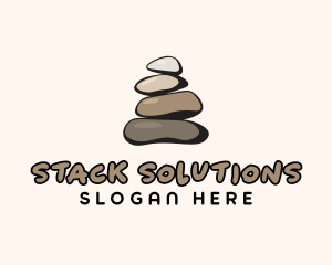 Stack - Brown Stone Stack Spa logo design