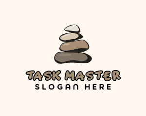 Brown Stone Stack Spa logo design