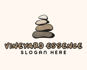 Brown Stone Stack Spa logo design