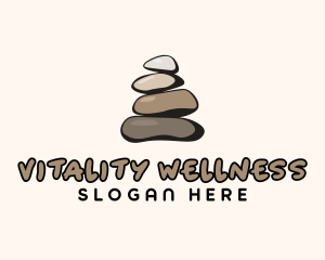 Brown Stone Stack Spa logo design