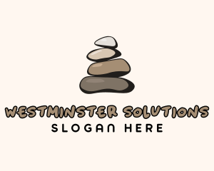 Brown Stone Stack Spa logo design