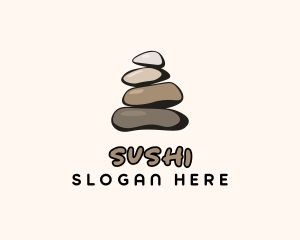 Brown Stone Stack Spa logo design